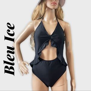 Bleu ICE Black One Piece Swimsuit